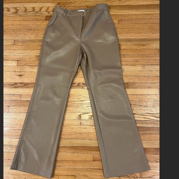 Artizia Babaton Publish Pant (Gold Camel, Size 10, Vegan Leather) - Picture 3 of 10